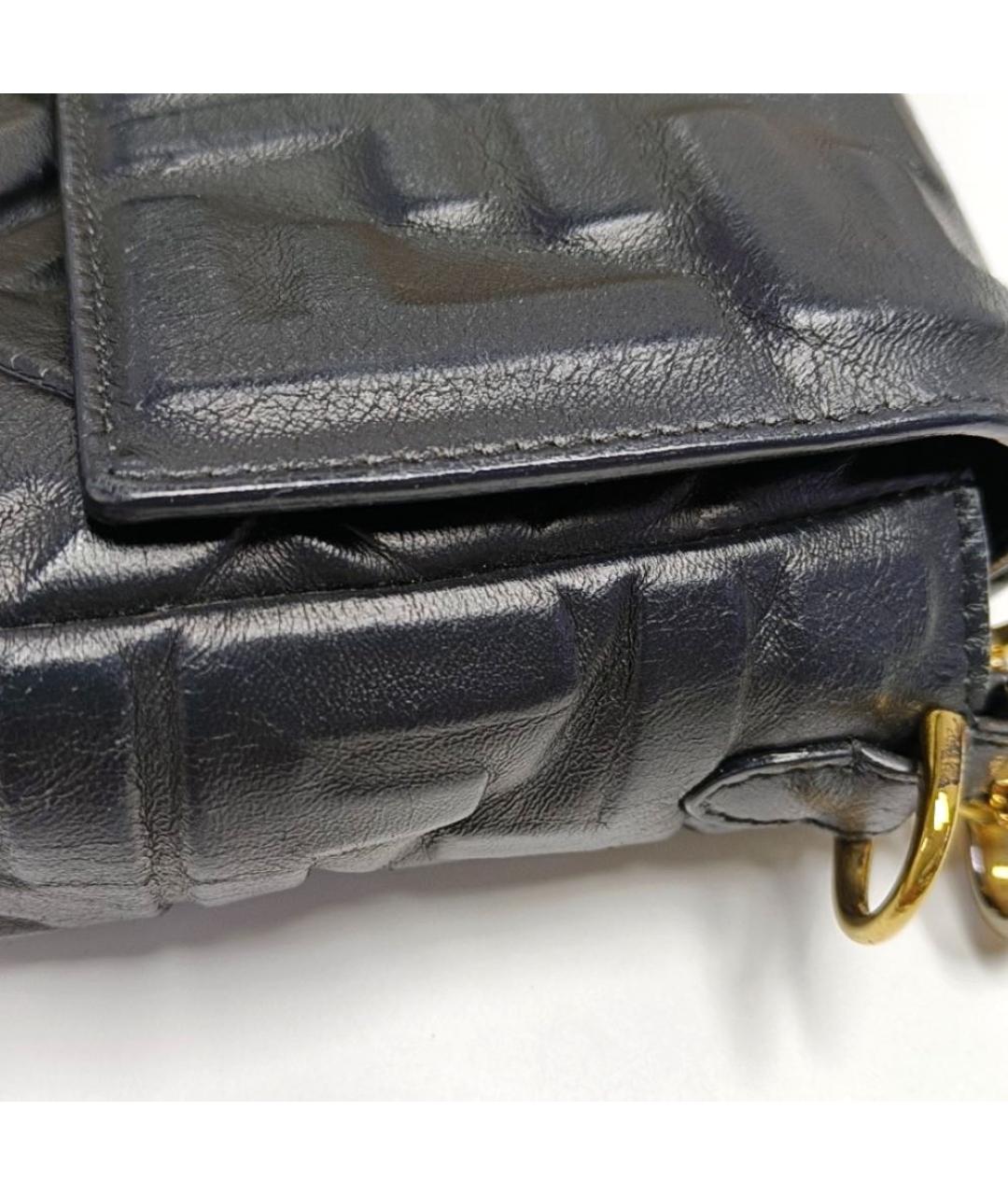 FENDI Черная кожаная сумка через плечо, фото 2