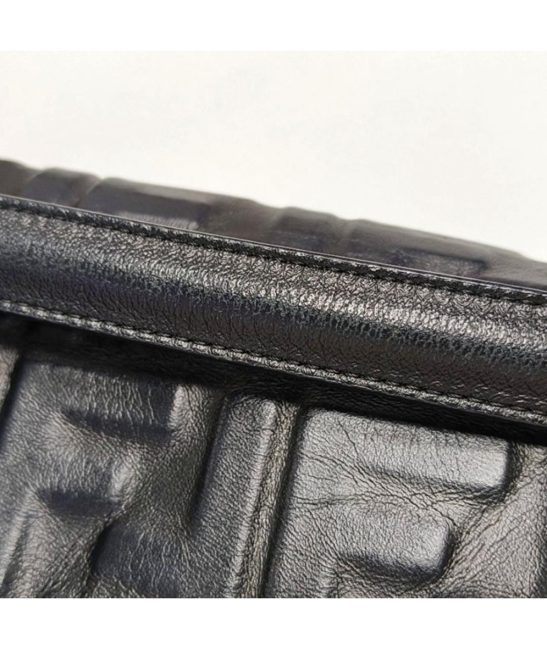 FENDI Черная кожаная сумка через плечо, фото 6