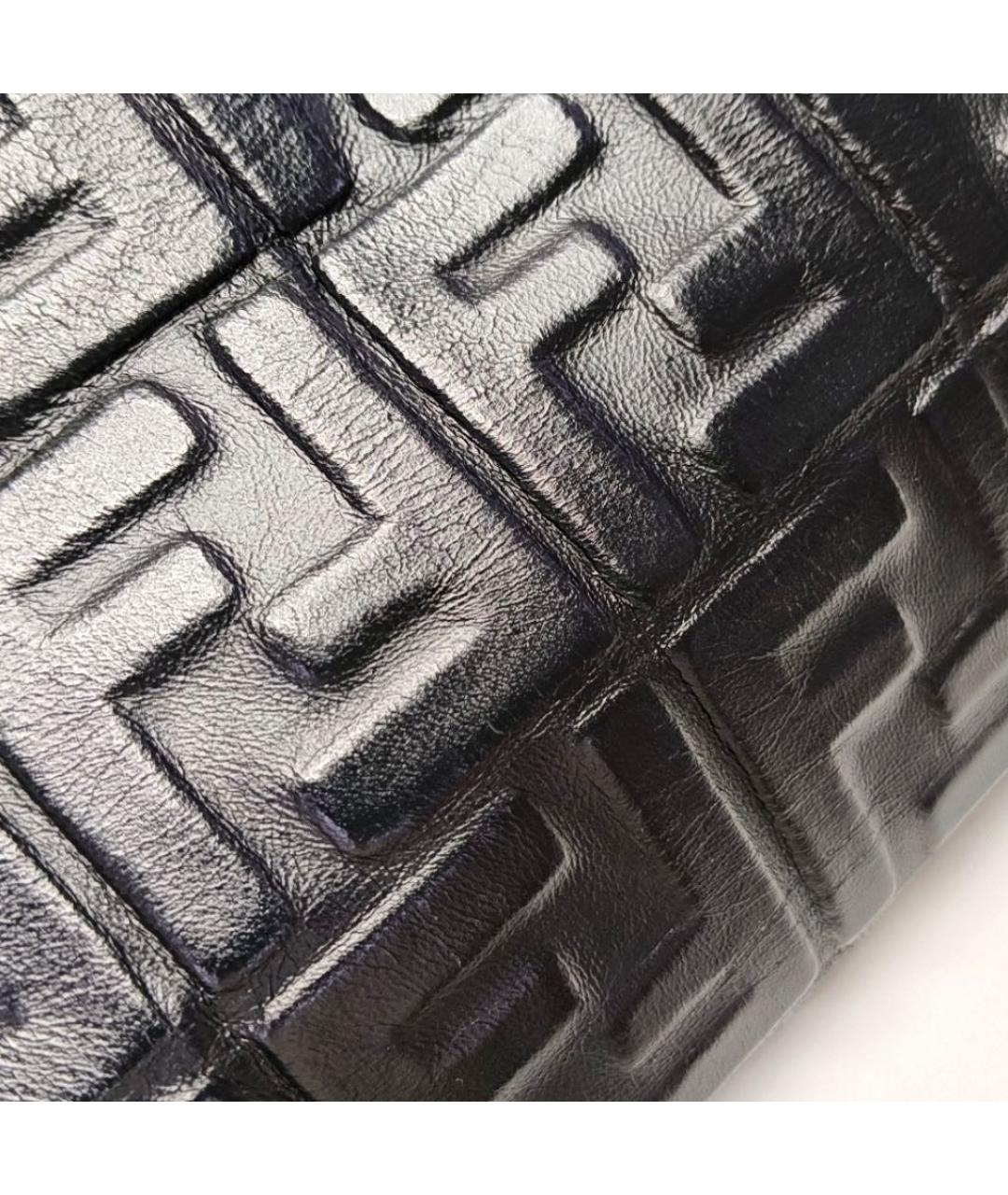 FENDI Черная кожаная сумка через плечо, фото 5