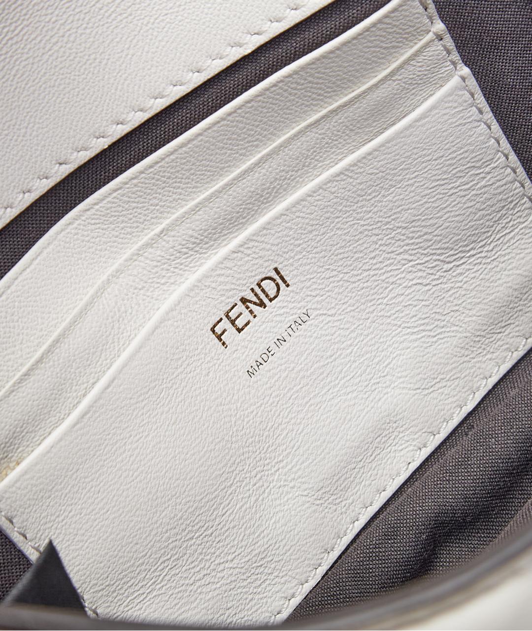 FENDI Белая кожаная сумка через плечо, фото 6