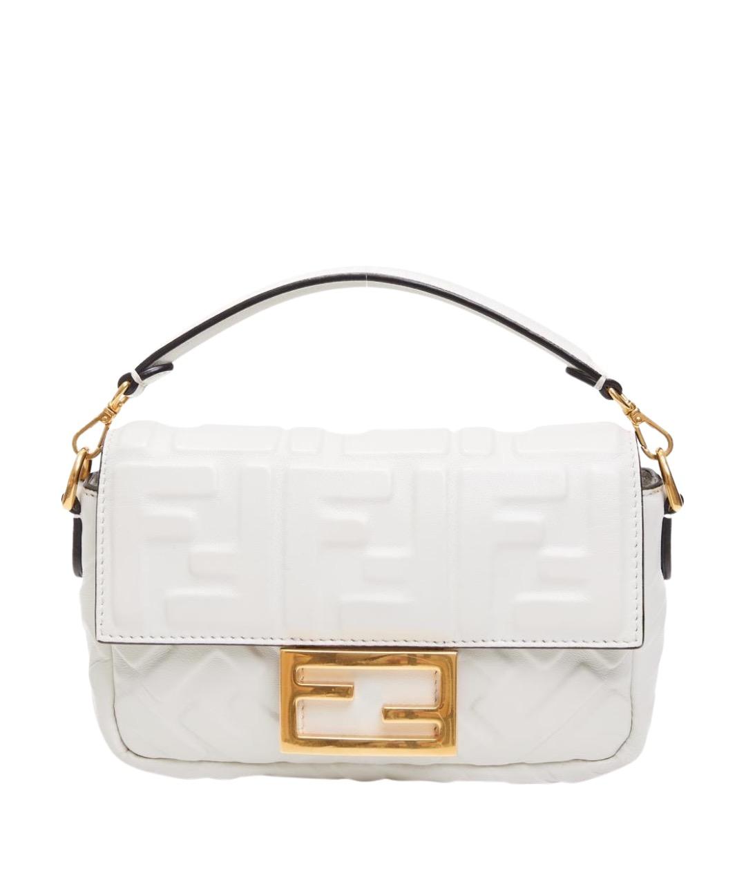 FENDI Белая кожаная сумка через плечо, фото 1