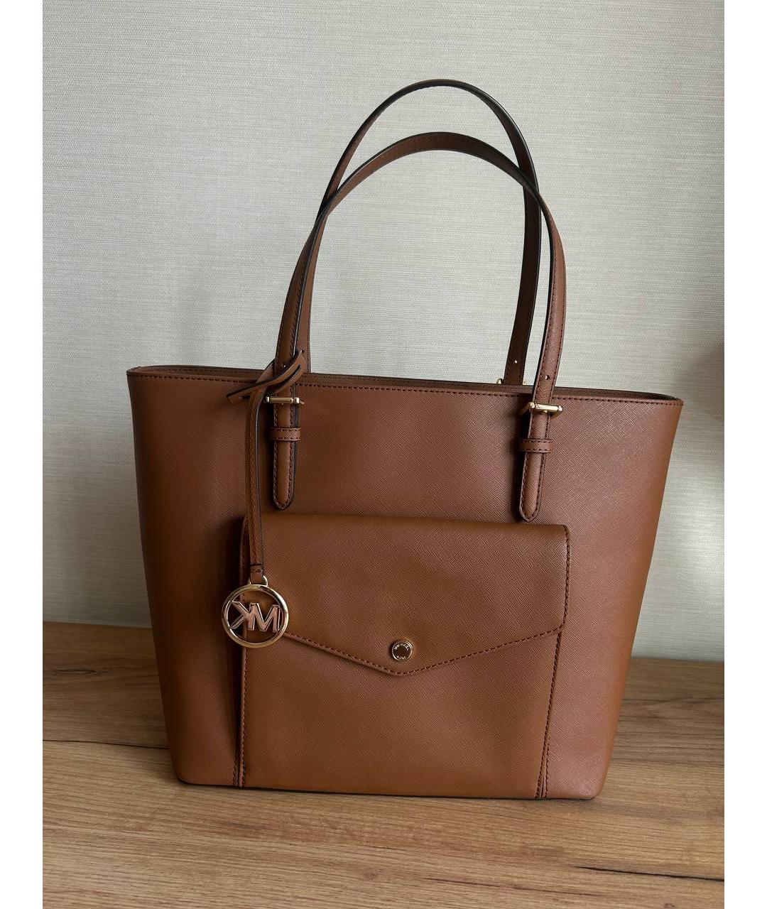 MICHAEL KORS Коричневая сумка тоут из искусственной кожи, фото 7