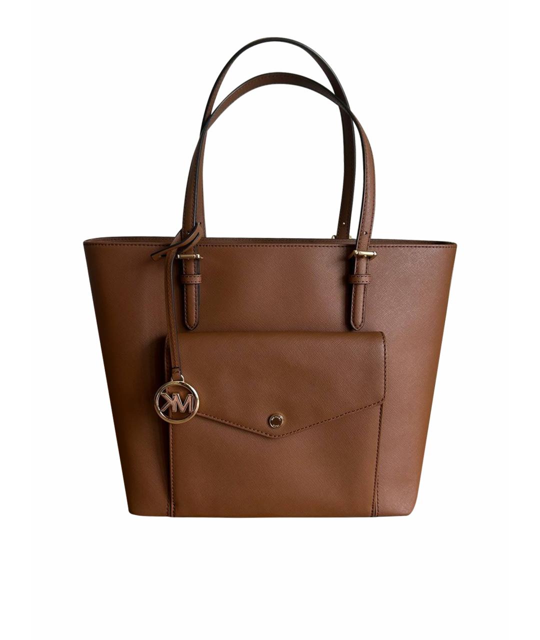 MICHAEL KORS Коричневая сумка тоут из искусственной кожи, фото 1