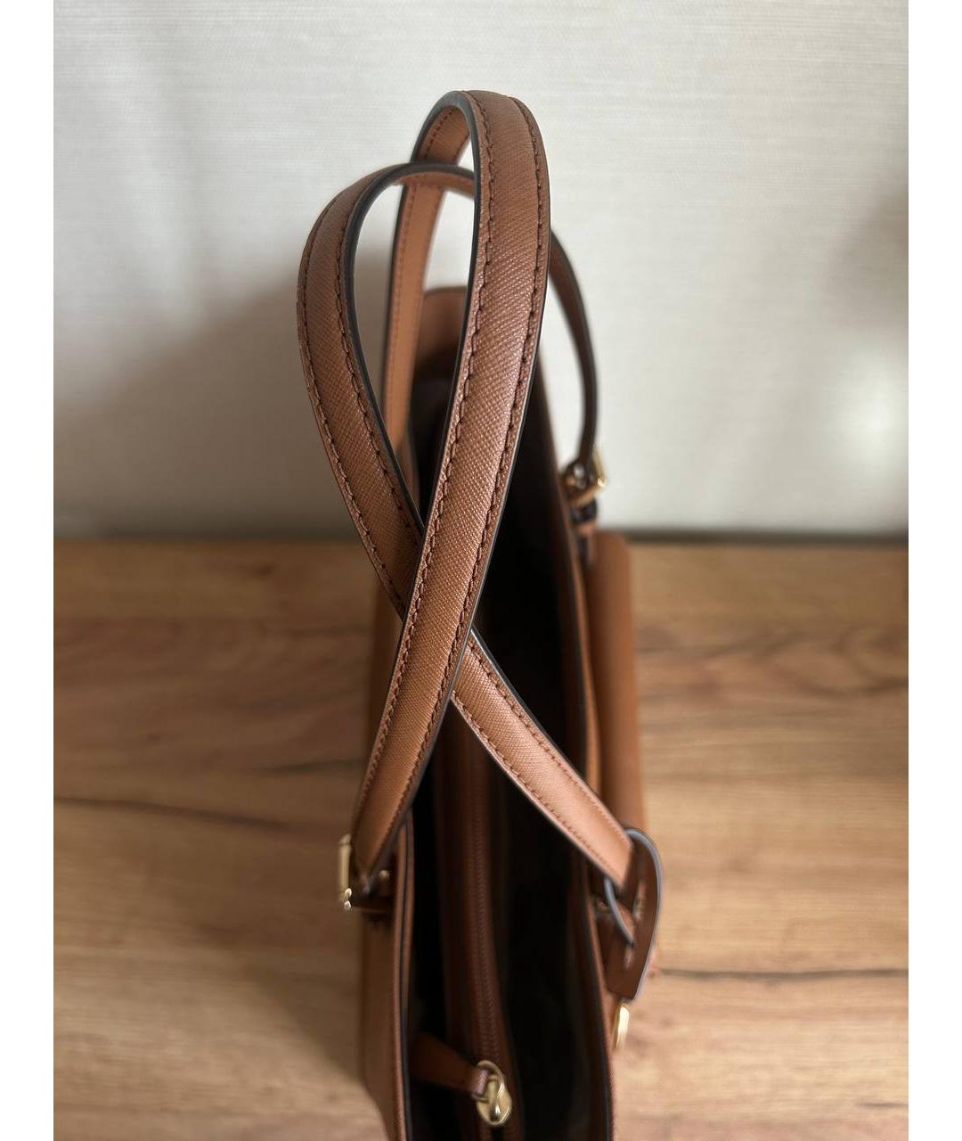 MICHAEL KORS Коричневая сумка тоут из искусственной кожи, фото 5