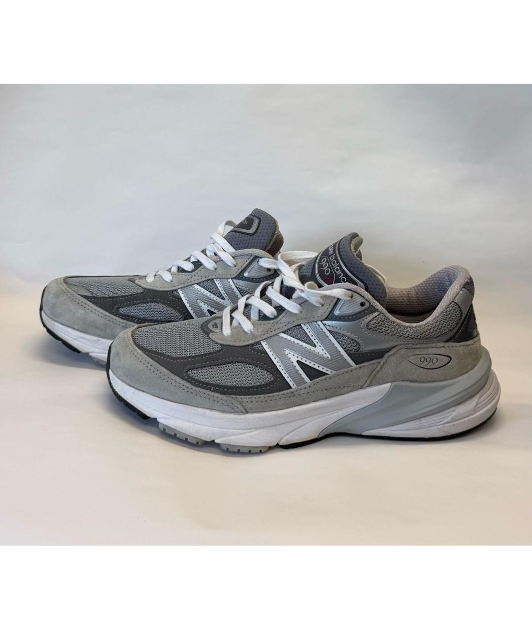 NEW BALANCE Серые текстильные низкие кроссовки / кеды, фото 4
