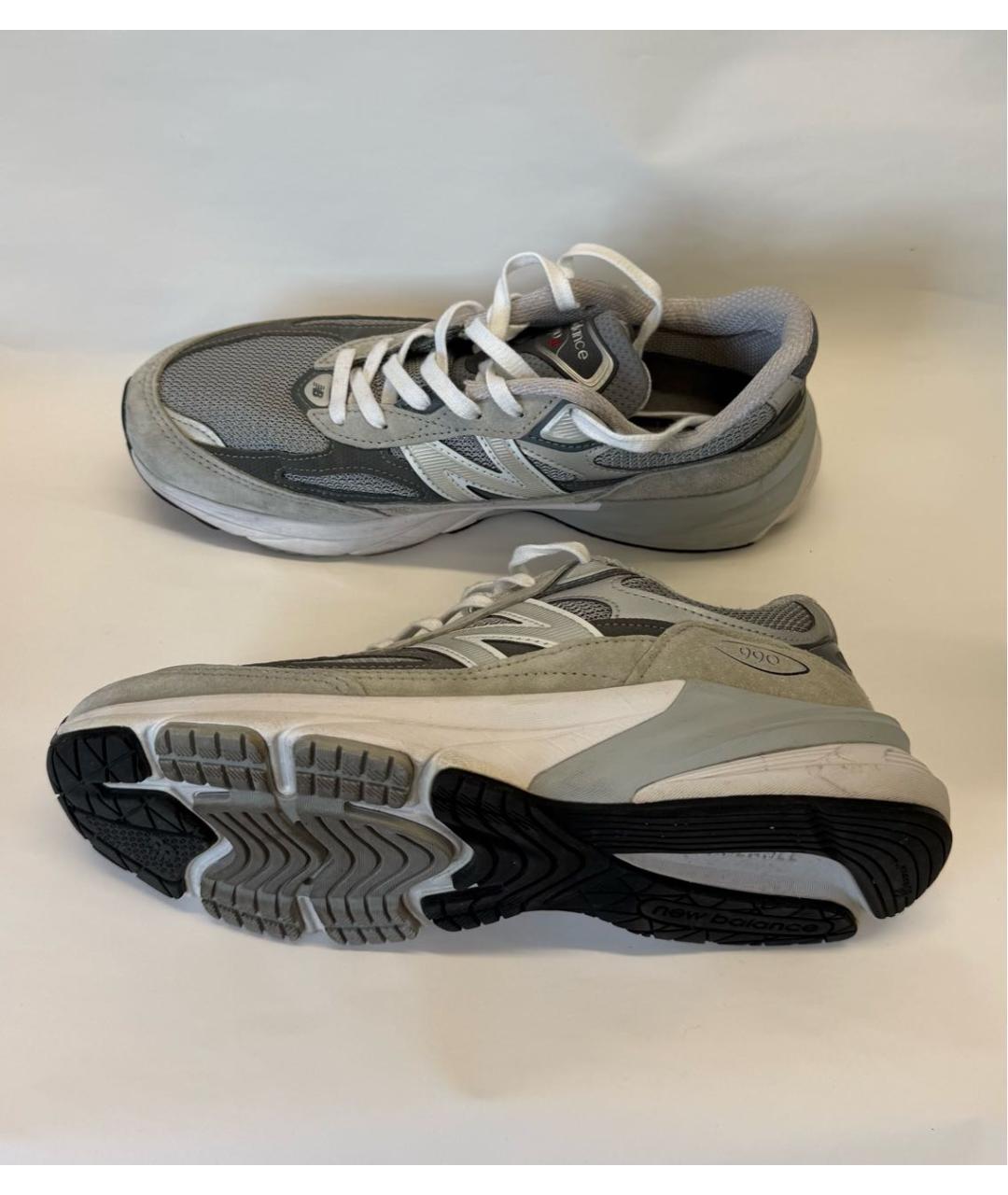 NEW BALANCE Серые текстильные низкие кроссовки / кеды, фото 2