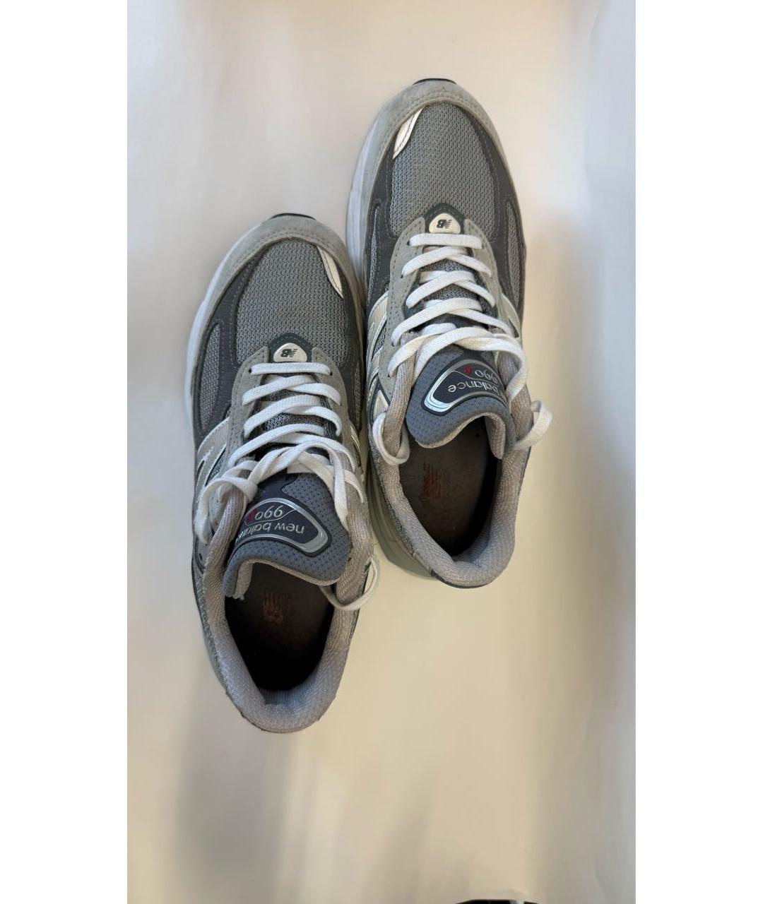 NEW BALANCE Серые текстильные низкие кроссовки / кеды, фото 3