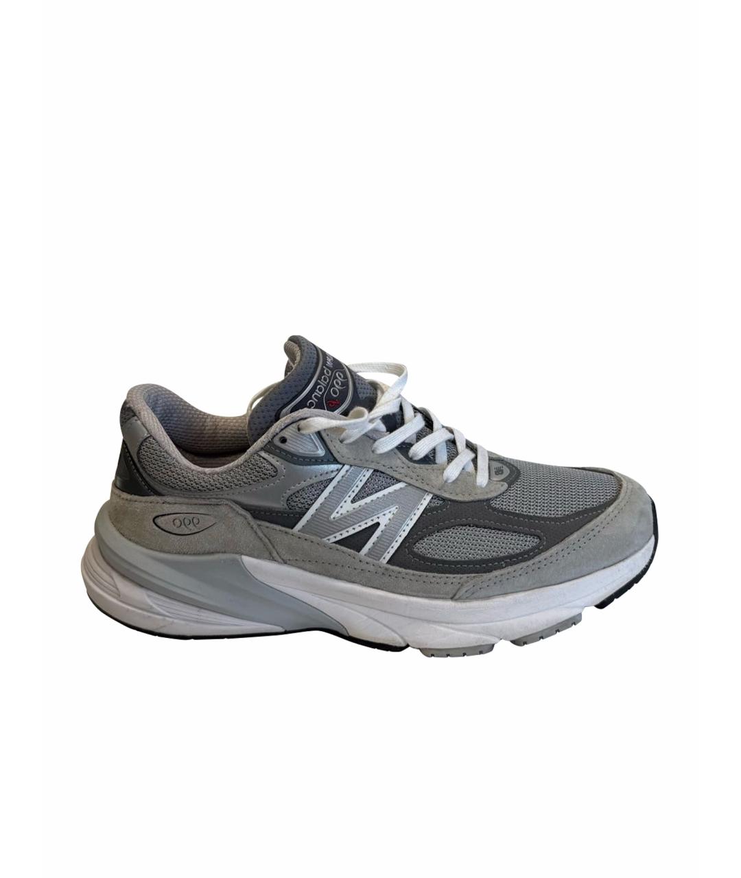 NEW BALANCE Серые текстильные низкие кроссовки / кеды, фото 1