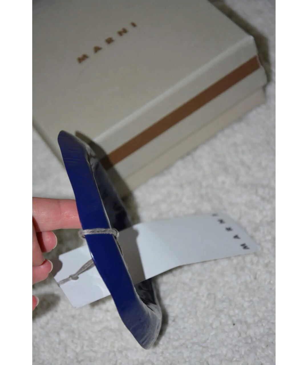 MARNI Синий латунный браслет, фото 4