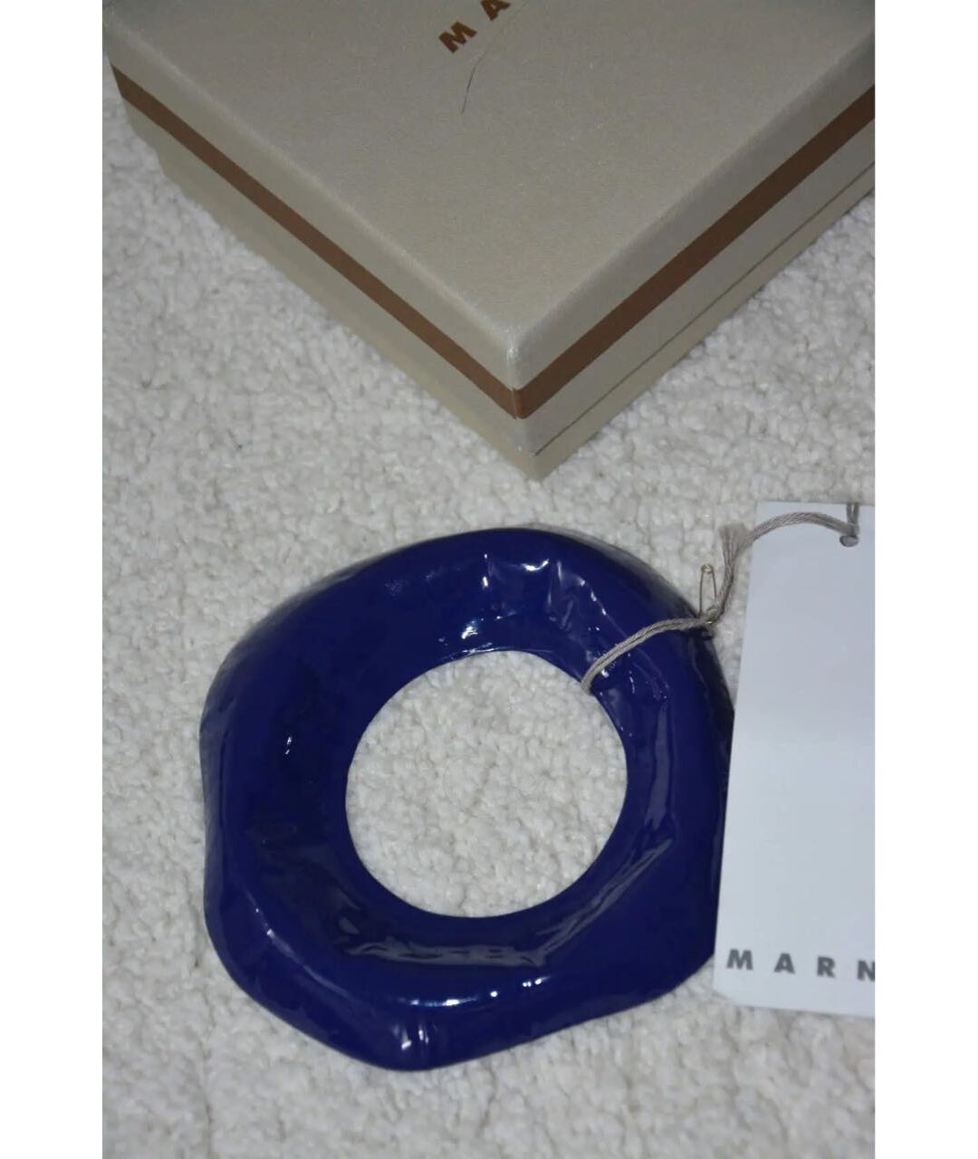 MARNI Синий латунный браслет, фото 2