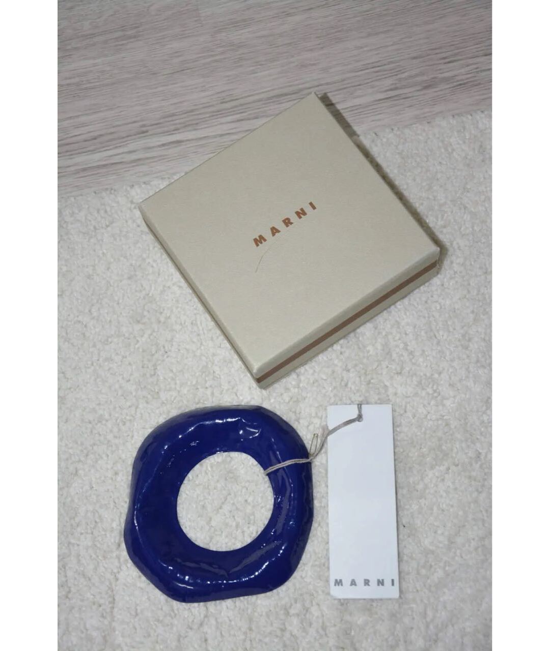 MARNI Синий латунный браслет, фото 6