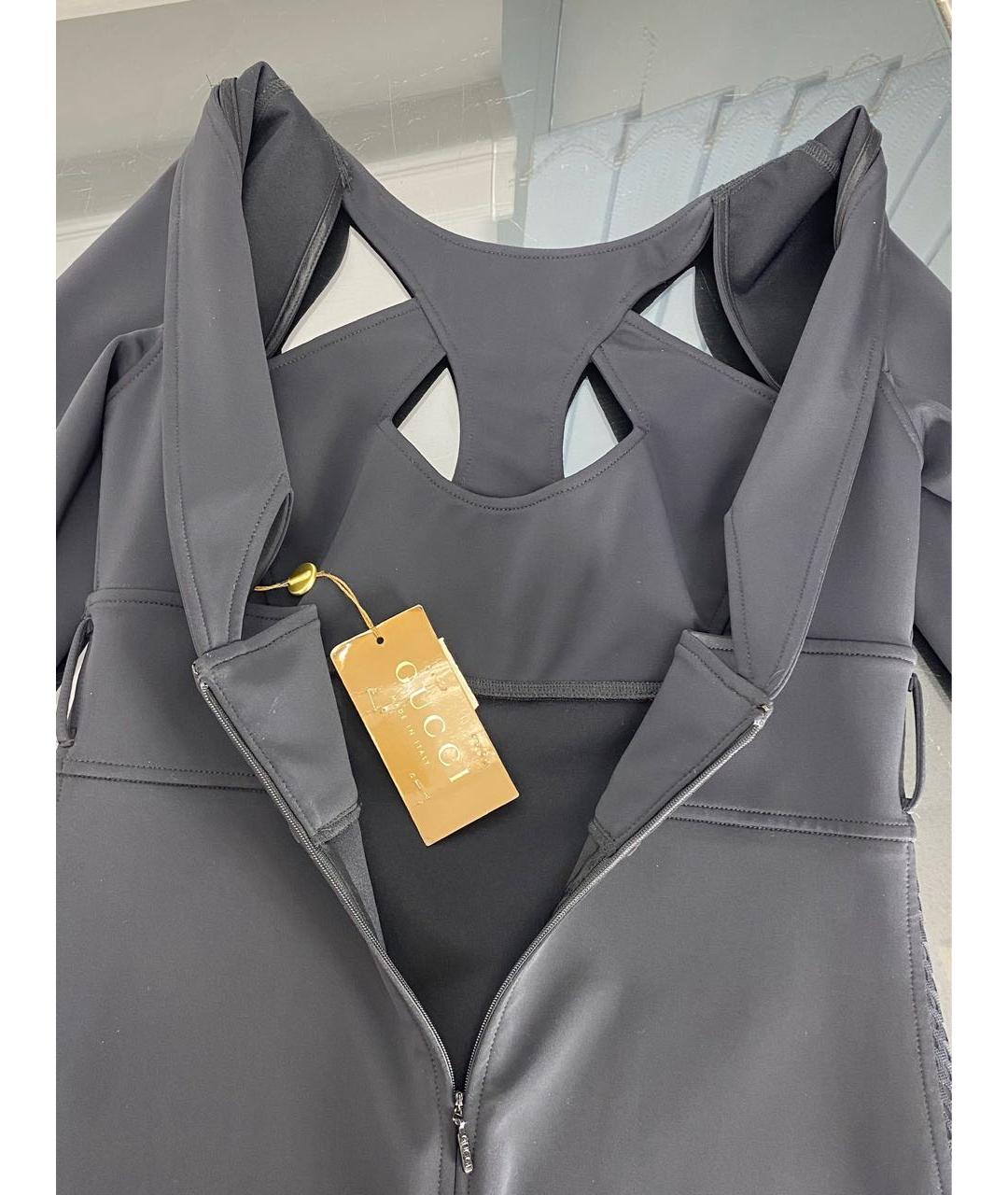 GUCCI Черное полиамидовое коктейльное платье, фото 3