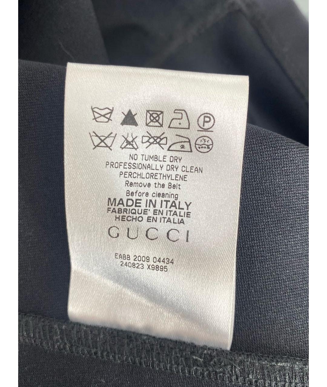 GUCCI Черное полиамидовое коктейльное платье, фото 8