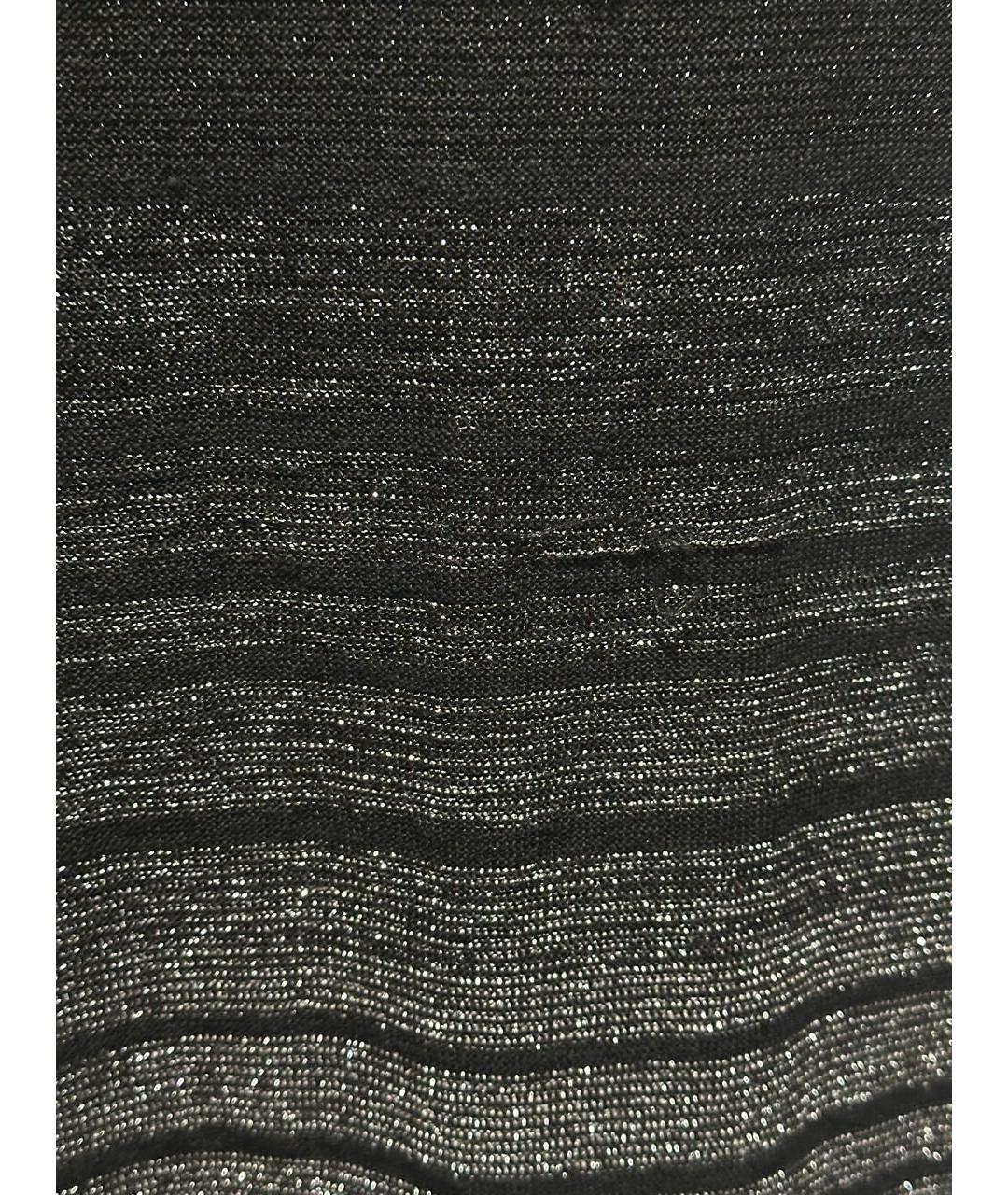 SAINT LAURENT Черное хлопко-леновое поло с коротким рукавом, фото 4