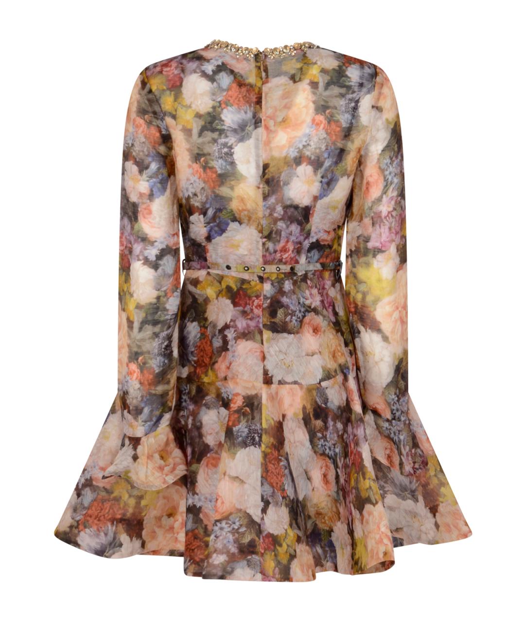 ZIMMERMANN Мульти льняное повседневное платье, фото 1