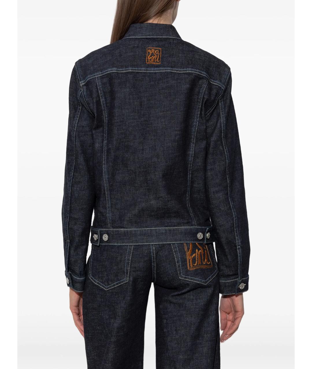 MARNI Темно-синяя хлопковая куртка, фото 3