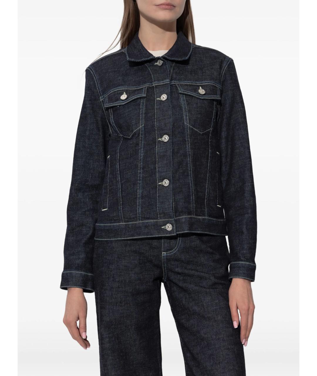 MARNI Темно-синяя хлопковая куртка, фото 5