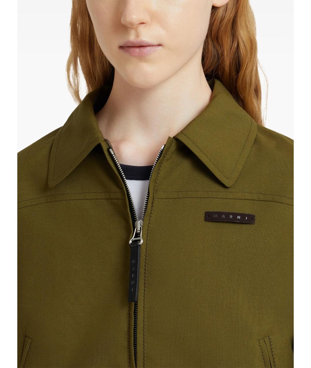 MARNI Зеленая шерстяная куртка, фото 5