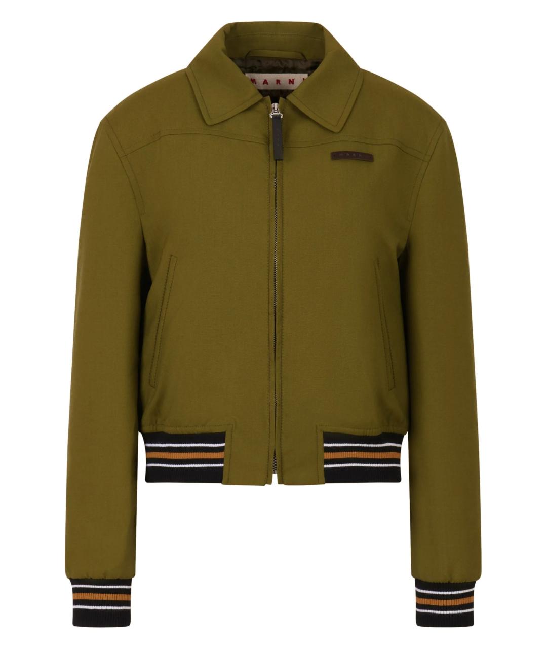 MARNI Зеленая шерстяная куртка, фото 1