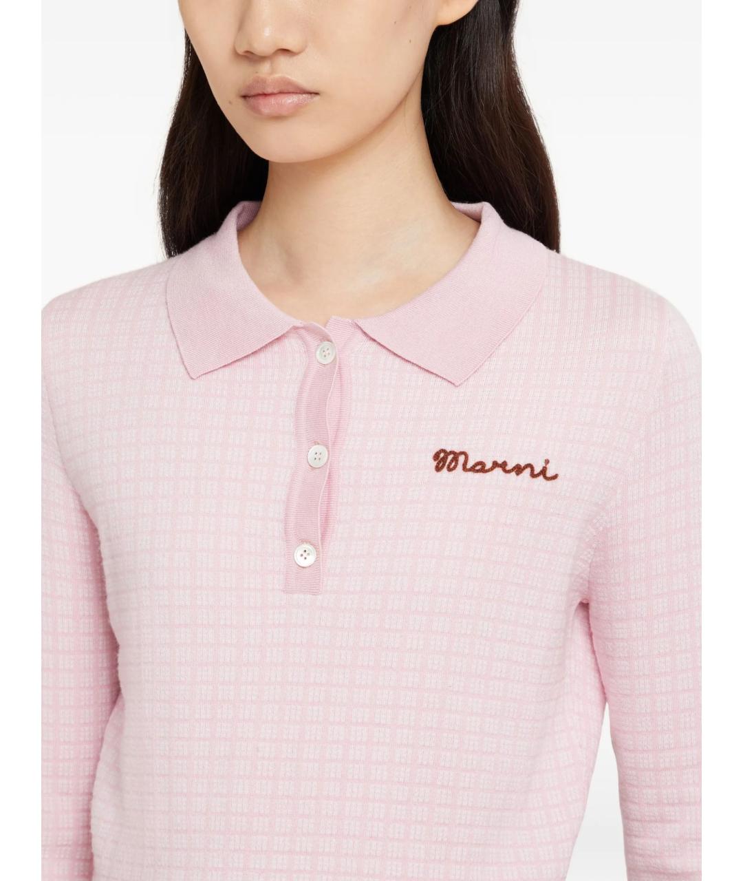 MARNI Розовый шерстяной джемпер / свитер, фото 2