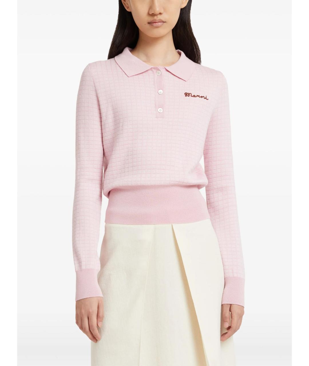 MARNI Розовый шерстяной джемпер / свитер, фото 5