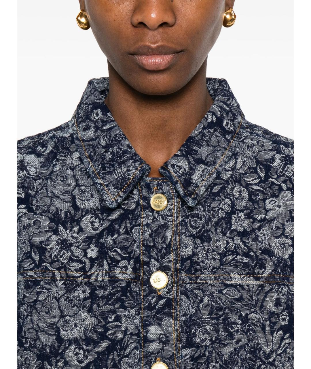 GANNI Мульти хлопковое повседневное платье, фото 2