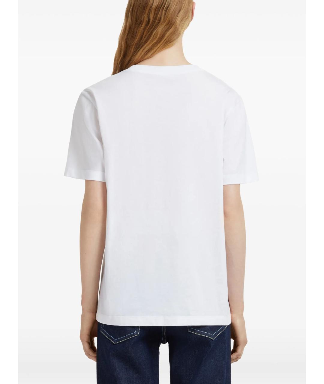 MARNI Белая хлопковая футболка, фото 5