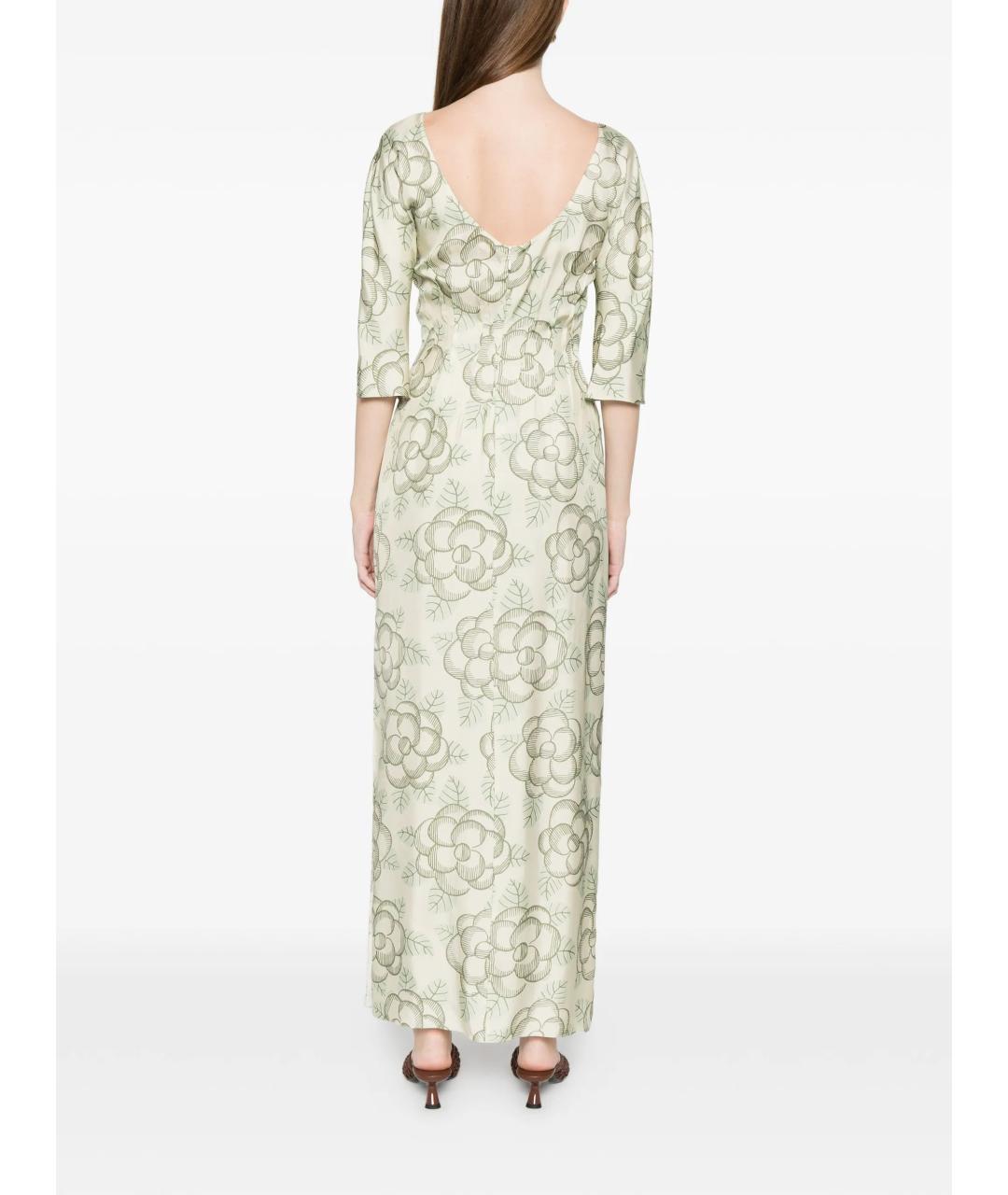 MARNI Зеленые вискозное повседневное платье, фото 5