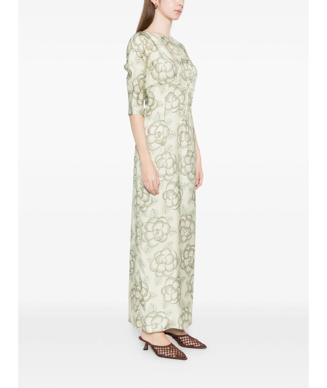 MARNI Зеленые вискозное повседневное платье, фото 4