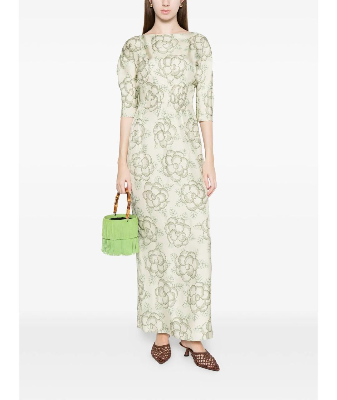 MARNI Зеленые вискозное повседневное платье, фото 3