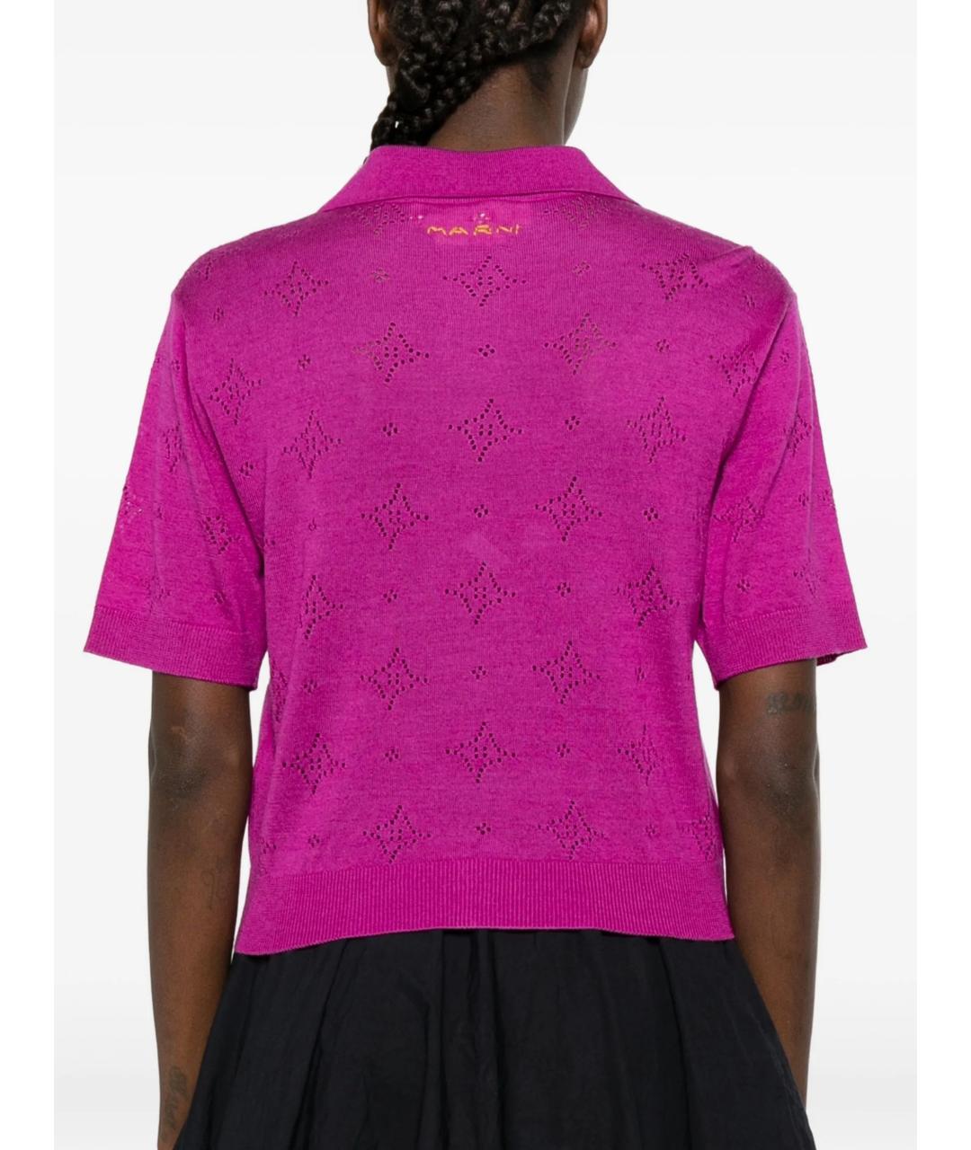 MARNI Фуксия шерстяная рубашка, фото 2