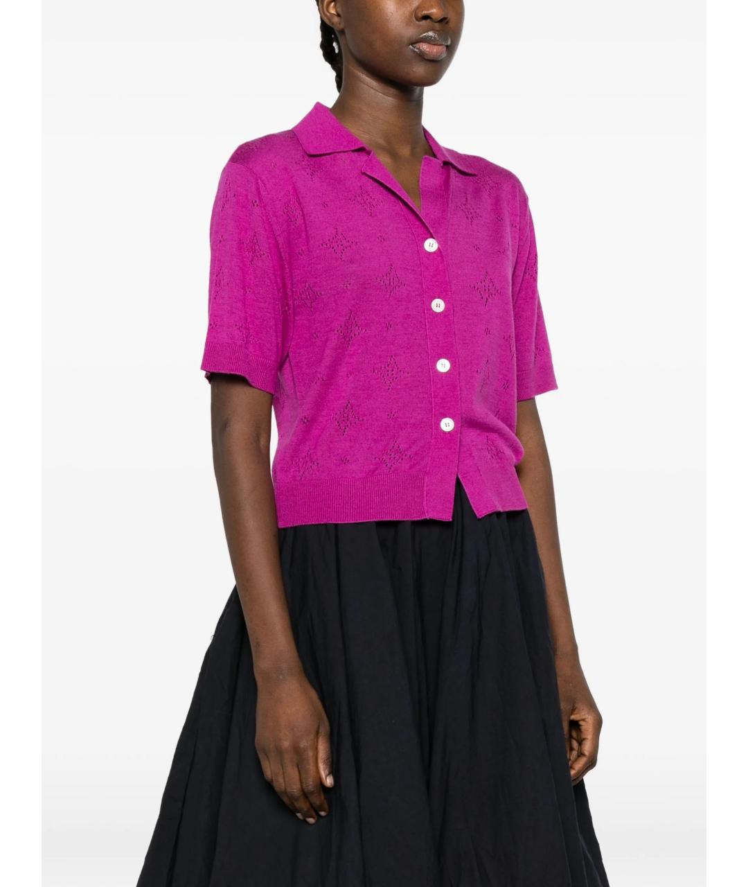 MARNI Фуксия шерстяная рубашка, фото 4