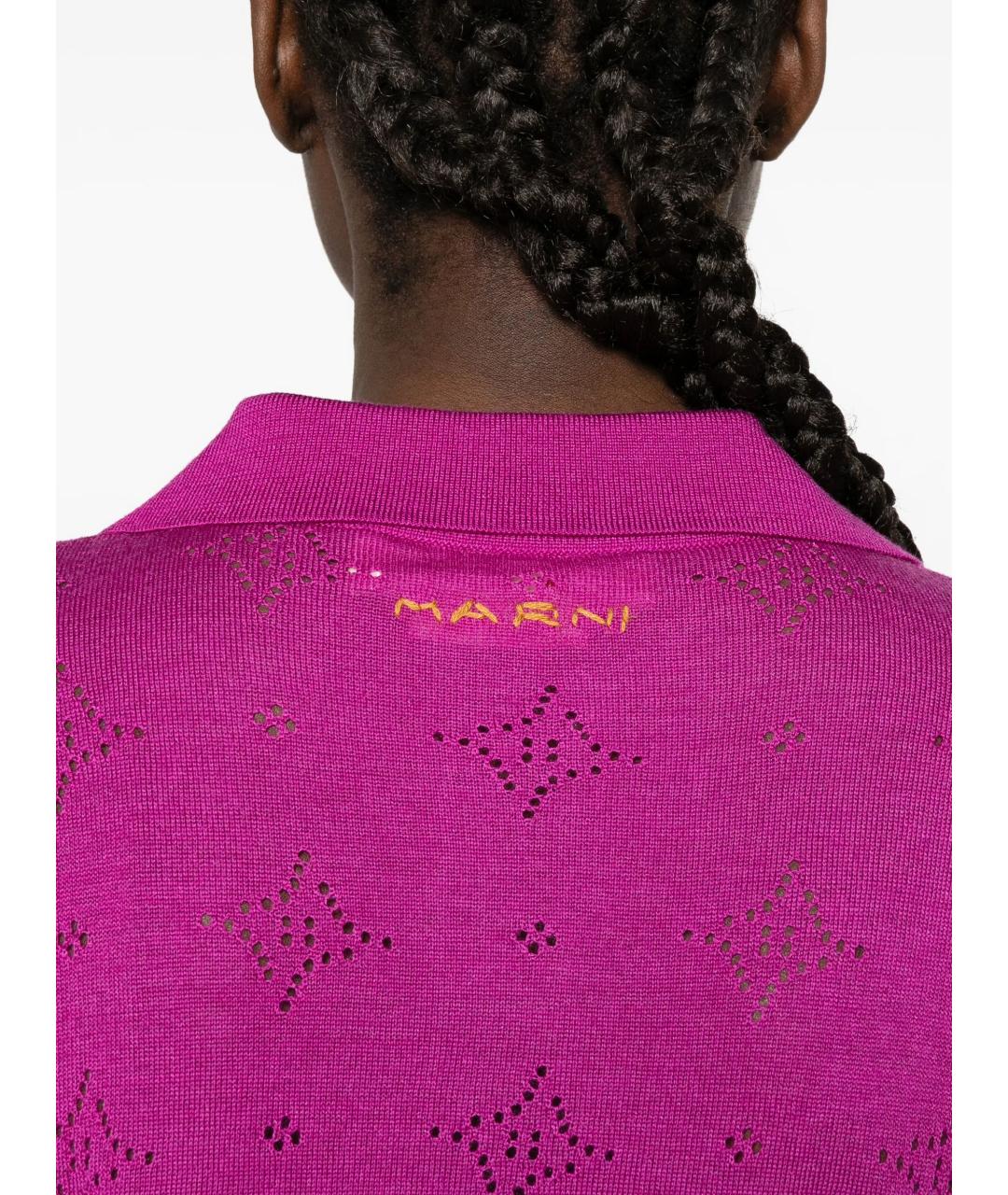 MARNI Фуксия шерстяная рубашка, фото 5
