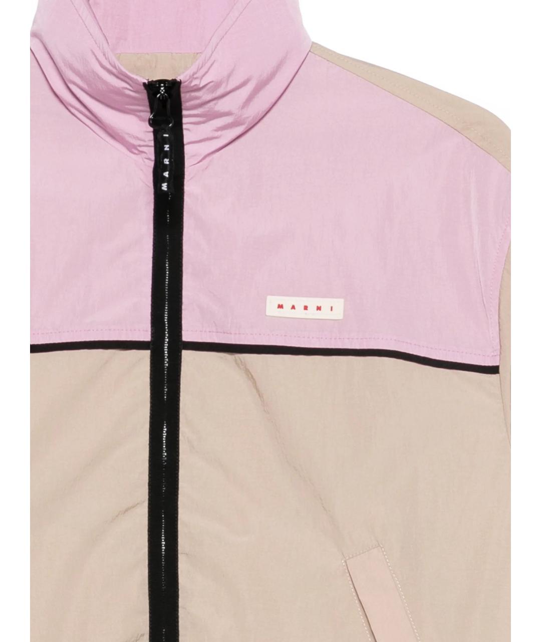 MARNI Бежевая полиамидовая куртка, фото 3