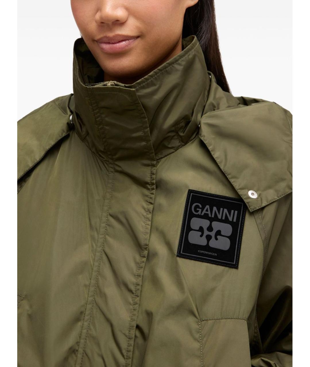 GANNI Зеленая полиамидовая парка, фото 3