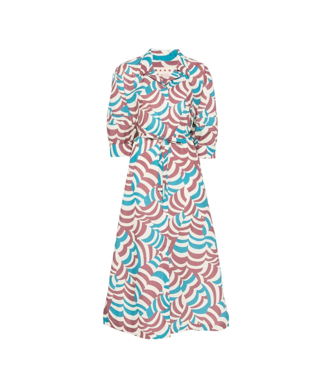 MARNI Мульти хлопковое повседневное платье, фото 1