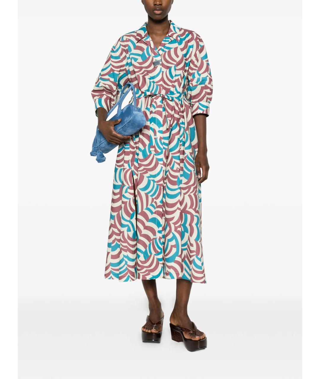 MARNI Мульти хлопковое повседневное платье, фото 4