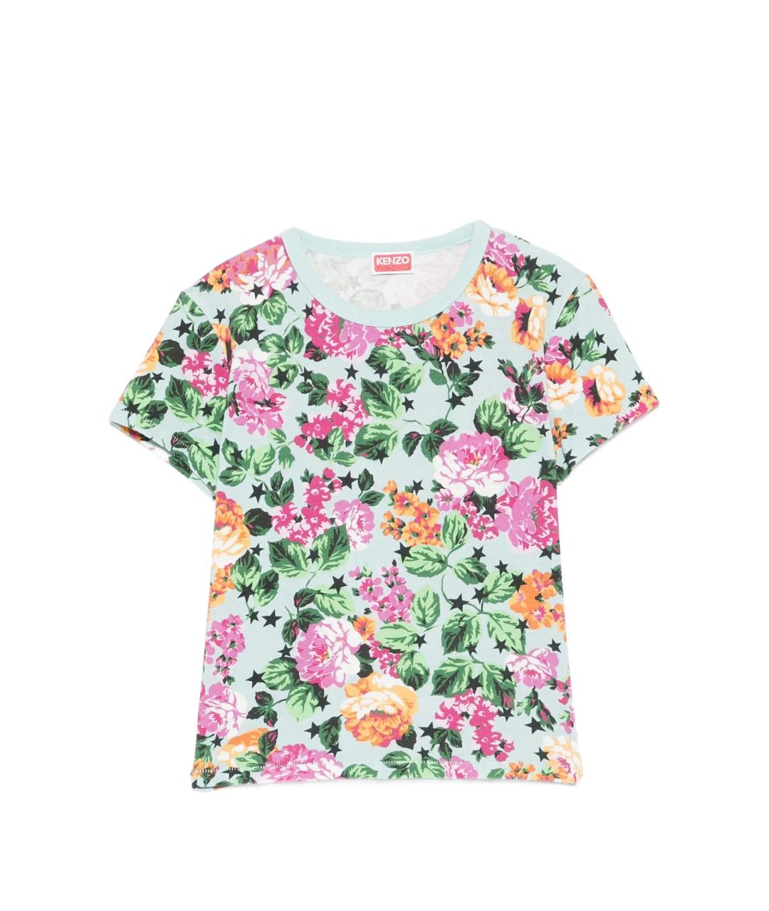 KENZO Мульти хлопковая футболка, фото 1