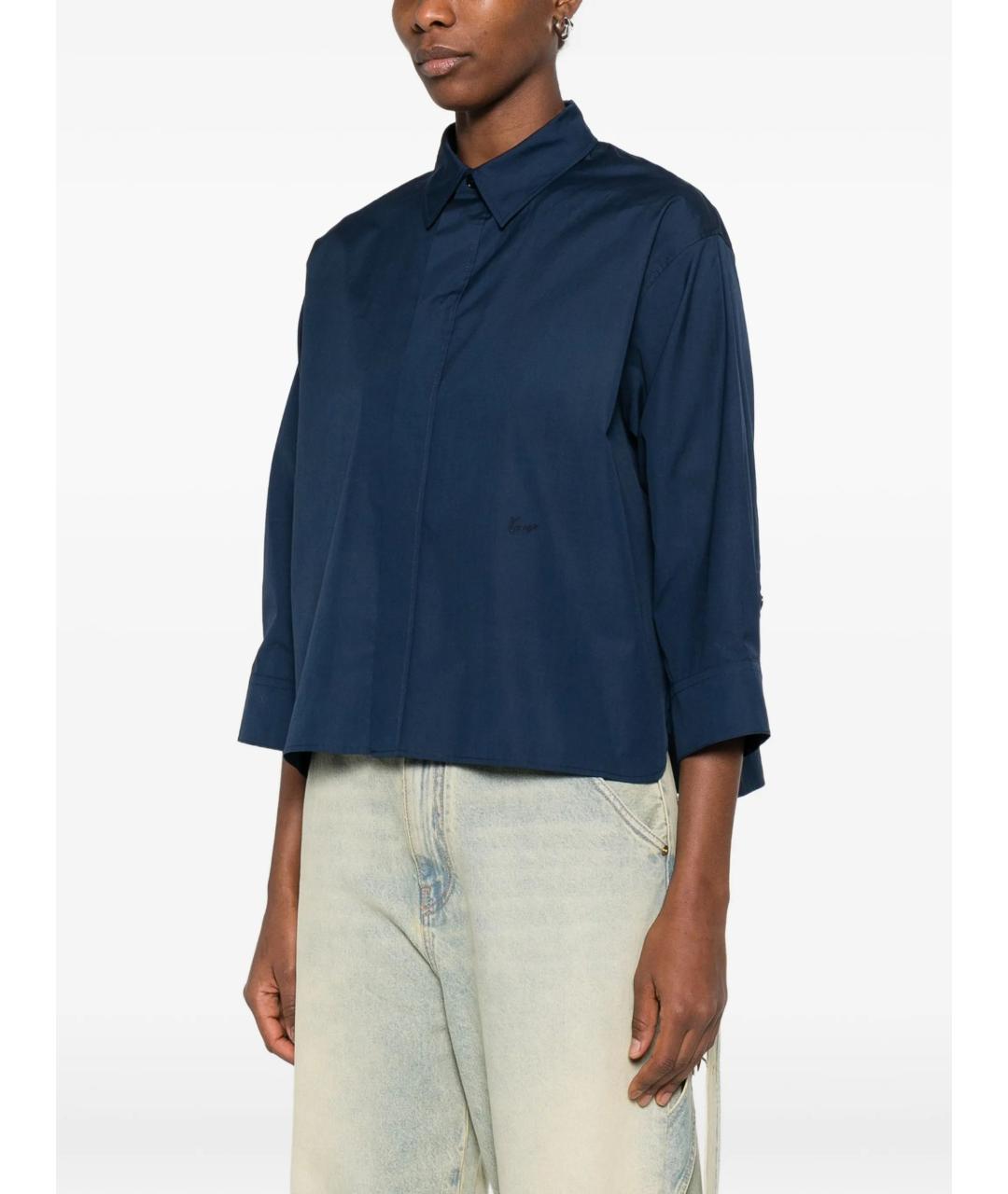 KENZO Синяя хлопковая рубашка, фото 3
