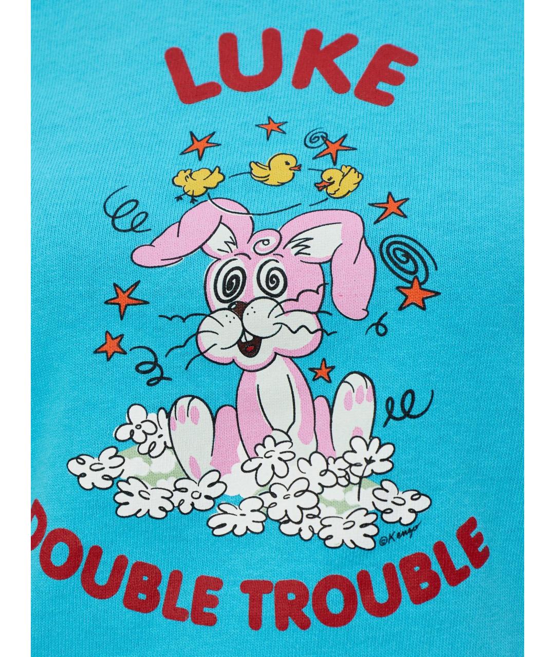 KENZO Синяя хлопковая футболка, фото 3