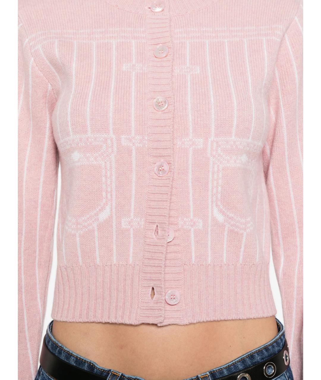 KENZO Розовый шерстяной кардиган, фото 2