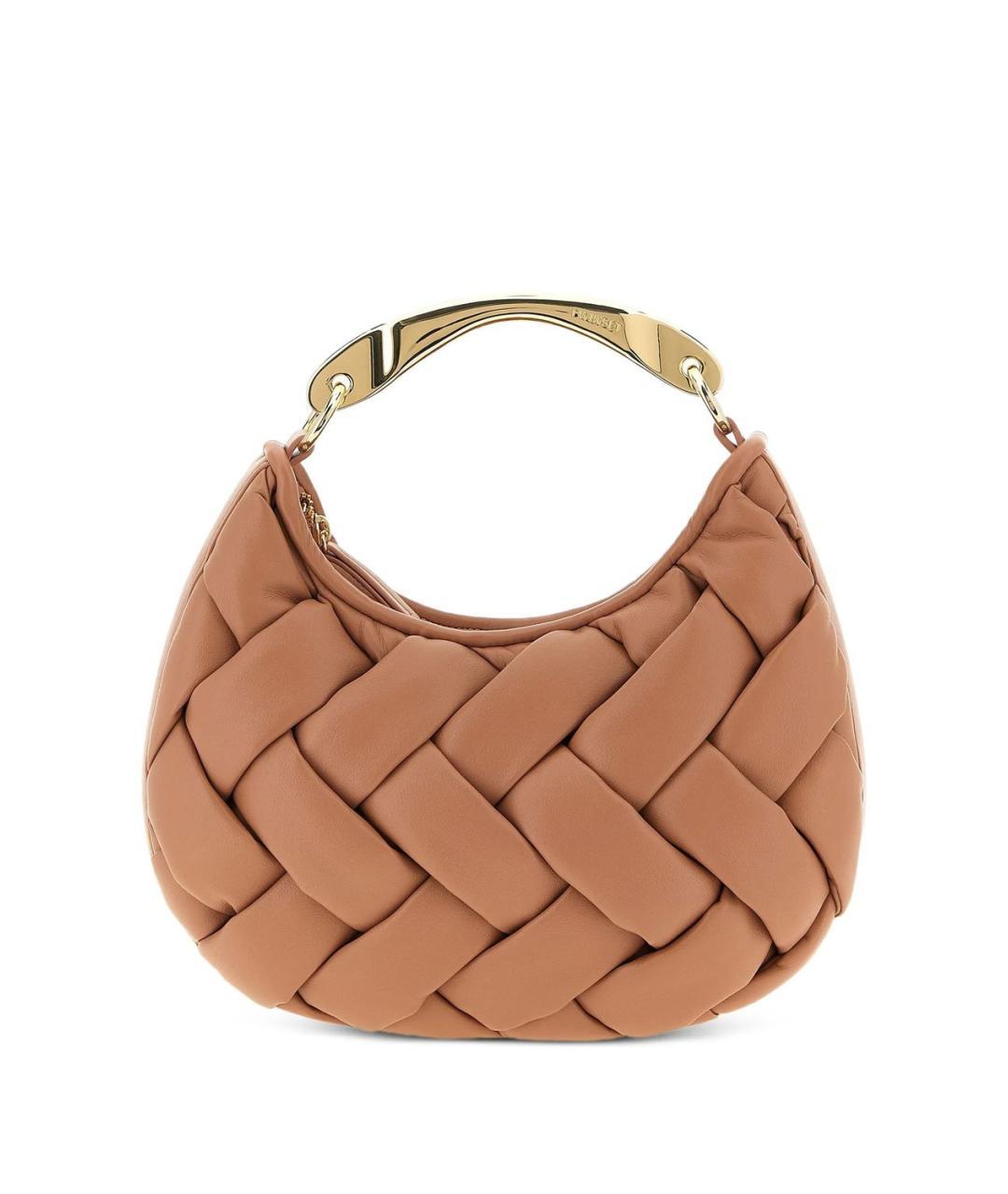 TWIN-SET Розовая сумка с короткими ручками из искусственной кожи, фото 3