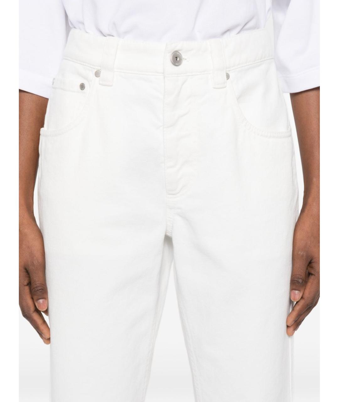 BRUNELLO CUCINELLI Белые хлопковые джинсы слим, фото 2