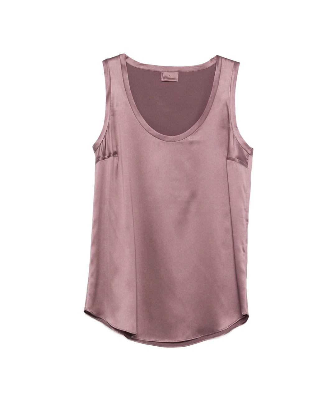 BRUNELLO CUCINELLI Фиолетовая шелковая майка, фото 1