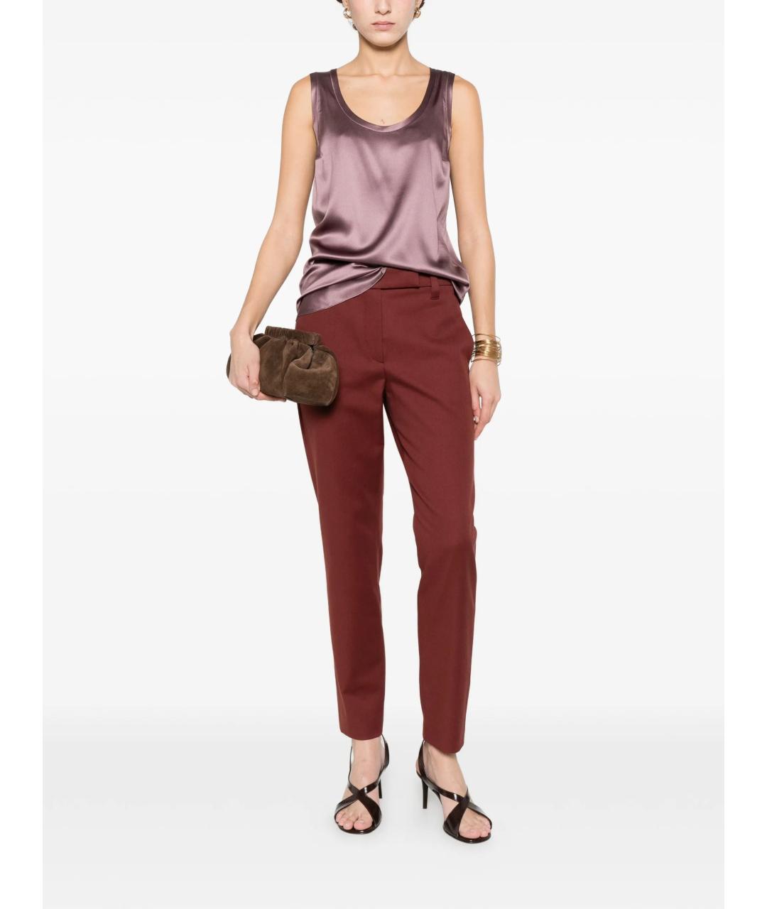 BRUNELLO CUCINELLI Фиолетовая шелковая майка, фото 4