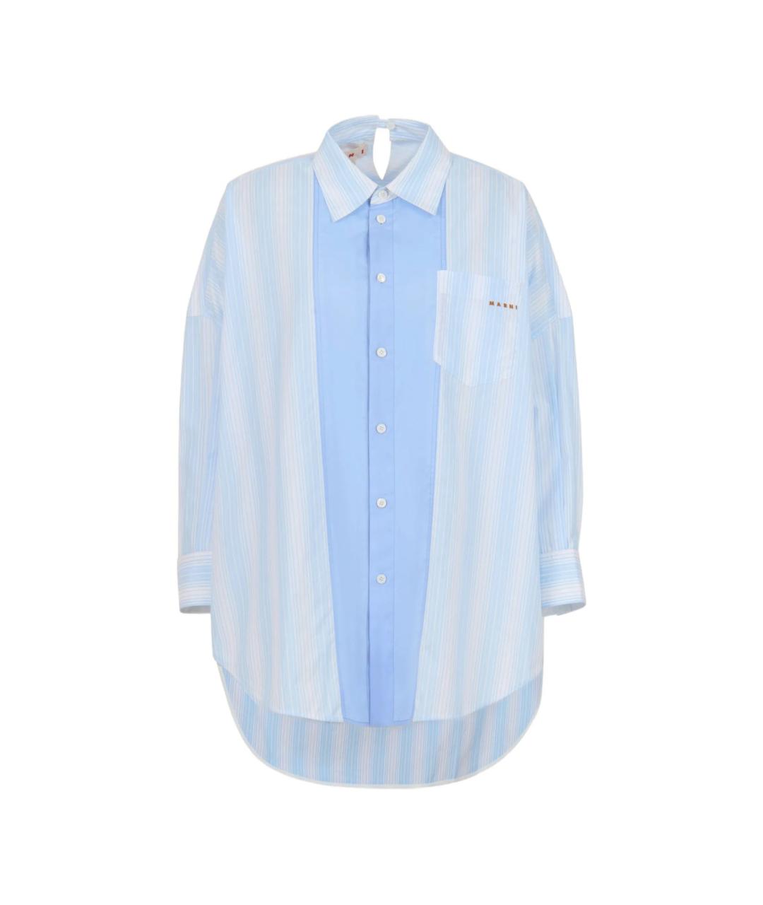 MARNI Голубая хлопковая рубашка, фото 1