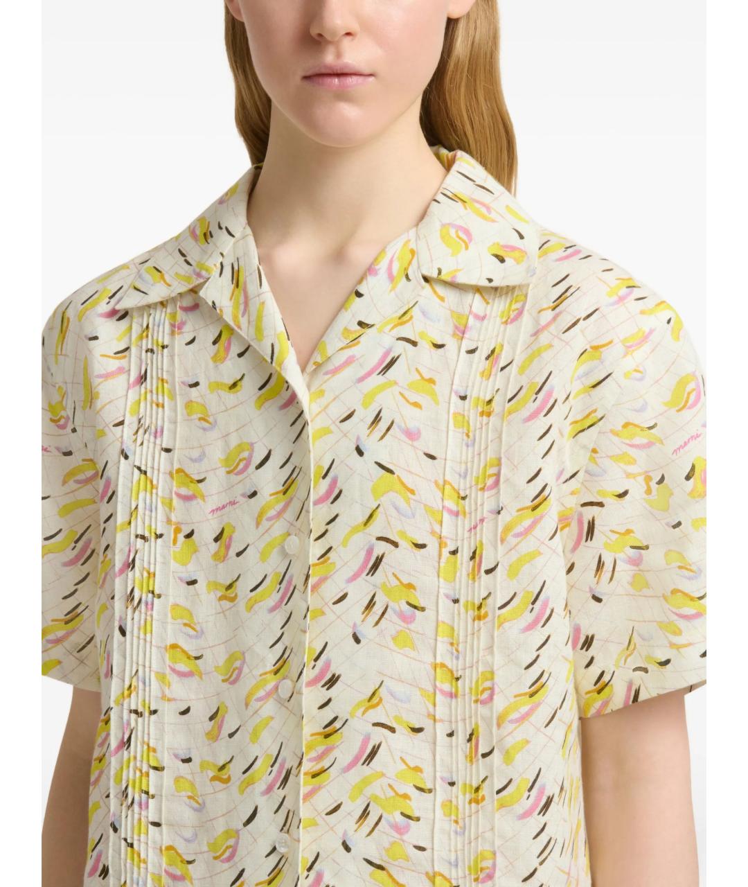 MARNI Мульти льняная рубашка, фото 3
