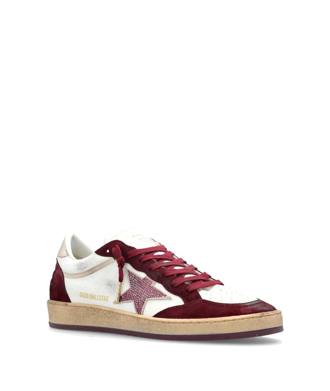 GOLDEN GOOSE DELUXE BRAND Красные кожаные кроссовки, фото 2