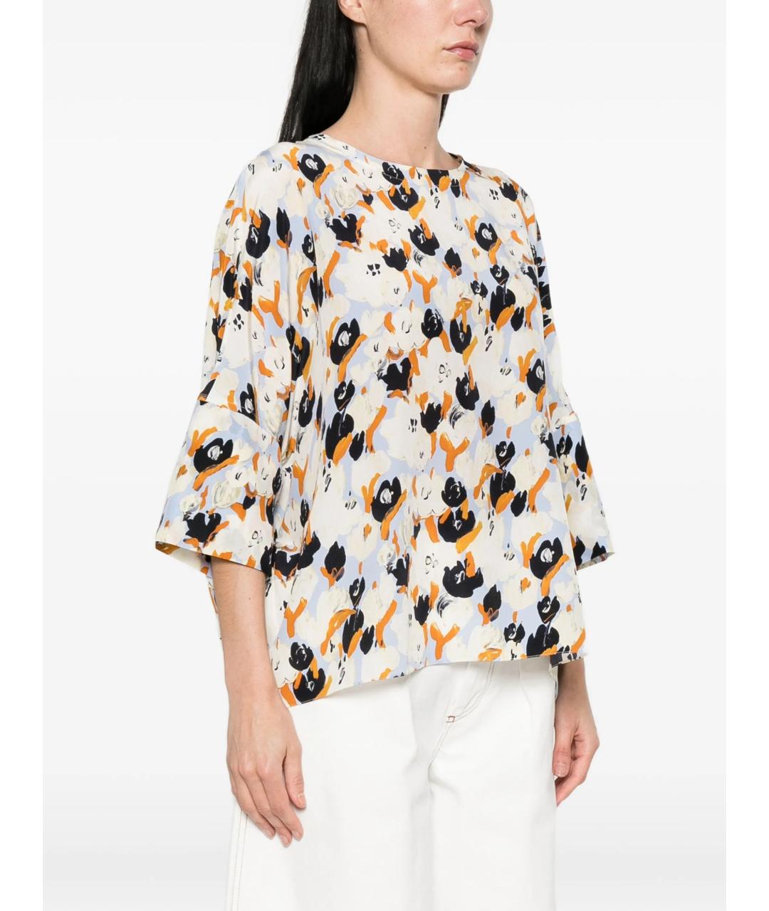 MARNI Мульти шелковая футболка, фото 2