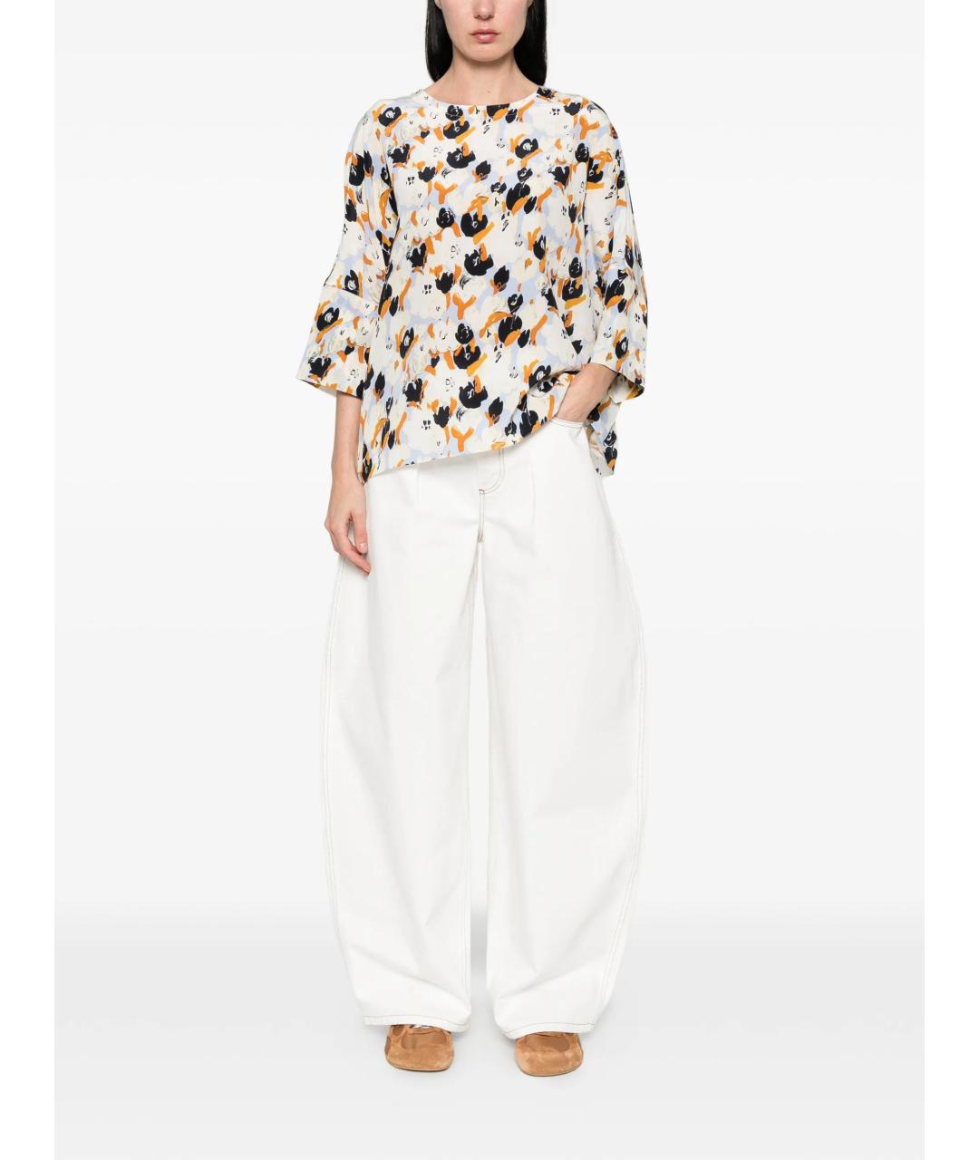 MARNI Мульти шелковая футболка, фото 3